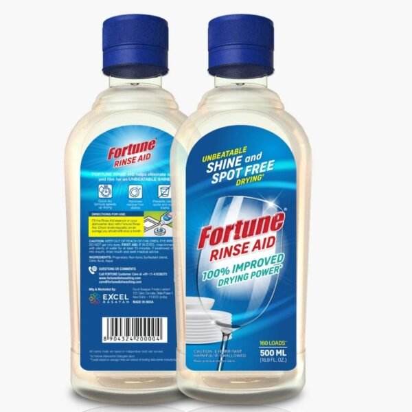 Fortune Dishwasher Rinse Aid 500 ml liquid (2 Units X 500 ml)