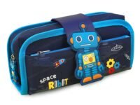 FunBlast Pencil Pouch for Boys - Space Theme Pencil Case, Multipurpose Zipper Stationary Organizer Pouch for Kids, School Supply Organizer for Students (Multicolor)