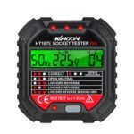 GFCI Outlet Tester with Voltage Display 90- Socket Tester Automatic Electric Circuit Polarity Voltage Breaker Finder HT107E