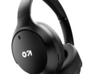 GOBOULT Q Over Ear Bluetooth Headphones with 70H Playtime, 40mm Bass Drivers, Zen™ ENC Mic, Type-C Fast Charging, 4 EQ Modes, Made in India, IPX5 Headphones Wireless with mic (Black)