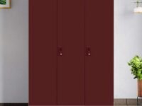 GODREJ INTERIO Almirah Slimline 3-Door Steel Almirah, Cupboard for Clothes (Russet), 1-Year Warranty, 7 Shelves, 1 Locker