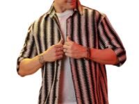 GRECIILOOKS Men's Polycotton Regular Fit | Casual Stylish | Crochet Formal Shirt for Men | Trendy Shirts