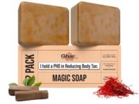 Ghar Soaps Sandalwood & Saffron Magic Soaps For Bath (100 Gms Pack Of 2) | Paraben Free | Chandan & Kesar Bath Soap | Handmade Soaps For Glowing | Skin Brightening Soap For Men & Women