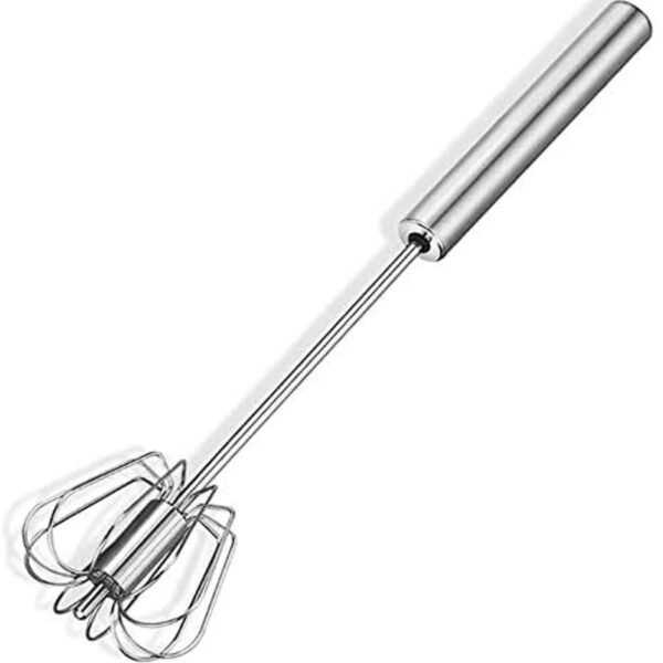 HENIJ Egg Whisk, Stainless Steel Hand Push Whisk Blender, Versatile Tool for Egg Beater, Milk Frother, Kitchen Utensil for Whisking, Beating, Stirring (Pack of 1)