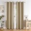 HOMEMONDE Solid Blackout Curtains 10 Feet Long - Thermal Insulated Curtains for Long Door, 70% Room Darkening Drapes for Living Room, Bedroom, 120 Inch 1 Piece, (Beige, 304.8 x 118 CM)