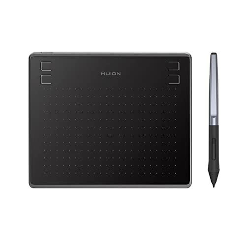 HUION HS64 Graphics Drawing Tablet Battery-Free Stylus Android Windows macOS with 6.3 x 4 inch Working Area Pen Tablet for Linux, Mac, Windows PC and Android (HS64, 6.3 x 4 inch), Black