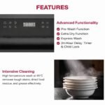 Hafele Aqua Noir Dishwasher | 13 Place Settings | Compact, Space-Saving Design | Ideal for Indian Utensils – Kadhai, Cooker, Glassware | Durable Build & Premium Finish