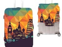 Handcuffs Luggage Cover Trolley Travel Covers, Washable Dust Proof Anti-Scratch Suitcase Protector (Multi Color Yellow, L (27"-30"))