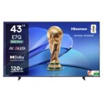 Hisense 108 cm (43 inches) E7Q Series 4K Ultra HD Smart QLED TV 43E7Q (Black)