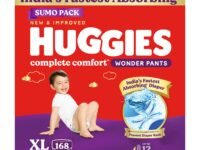 Huggies Complete Comfort Wonder Pants | Pant Style Baby Diapers Extra Large Size (XL), 168 Count | India's Fastest Absorbing Diaper, Prevents Diaper Rash, Ideal for 12 to 17 Kgs (56 Count, Pack of 2)