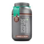 Isopure Whey Protein Isolate Powder with less than 1.5gm of Carbs and Vitamins for Immune Support - 1 kg Cookies & Cream, Vegetarian protein for Men & Women. Offer Pack