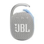 JBL Clip 4 Eco with eco-Friendly Recycled Materials & Packaging, Wireless Portable Bluetooth Speaker, Pro Sound, Integrated Carabiner, Dust & Waterproof, Type C (Without Mic, White)