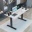 Jin Office Titan Premium Dual Motor 3-Stage Electric Height Adjustable Desk| Sit Stand Table| Standing Desk Ergonomic with 125Kg Wt. Cap, 3 Year Warranty| 3 Memory Presets| Black & White| 1500*750mm