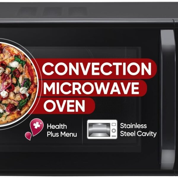 LG 21 L Convection Microwave Oven (MC2146BV, Black, Auto Cook Menu, Defrost, Stainless Steel Cavity, Heathplus menu, Indian Cuisine, Tandoor Se, Paneer/Curd, Steam Clean & Quartz Heater)