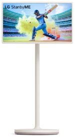 LG 68 cm (27 inches) StanbyMe Smart Portable Screen with Built-in Battery, Full Swivel Rotation & Touch Screen TV 27ART10AKPL (Calming Beige)
