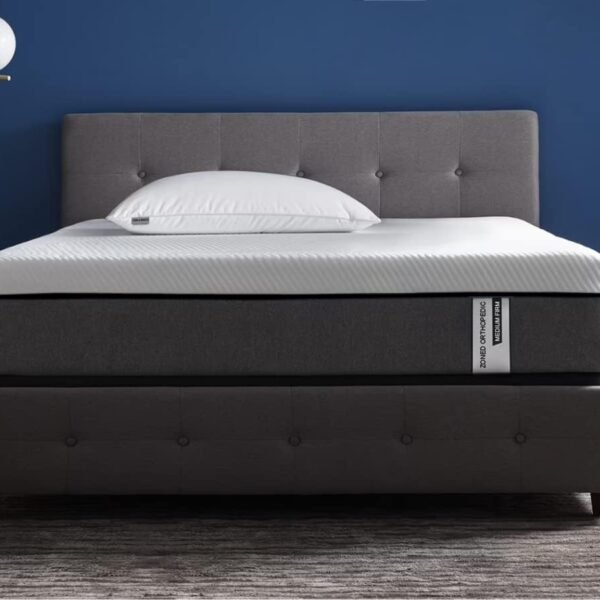 LOOM & NEEDLES Orthopedic Mattress | 5 Zone Cooling Gel Medium Firm Memory Foam Orthopaedic Mattresses | 6 Inches Double Size Gadda with Temperature Control Technology | 78x48 Inch