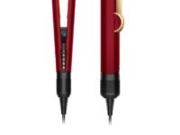 [Limited Edition] Dyson Airstrait Hair Straightener [Red Velvet & Gold] | Straightens with Air | No Hot Plates, No Heat Damage | Wet-to-Dry Straightener | Combines Drying & Straightening in One Step | Saves Time | Wet & Dry Modes | Suitable for All Hair Types | 2-Year Warranty