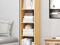 Lukzer 6 Layer Engineered Wood Bookshelf Multipurpose Home Decor Storage Rack Showcase Organizer for Living Room, Kitchen, Bedroom(MR-005/Light Oak /180 x 33 x 24cm) DIY (Do It Yourself)