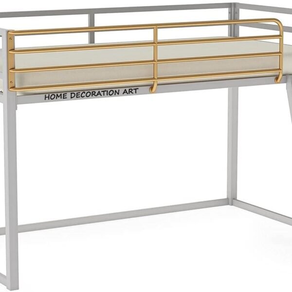 MASCO International PVT LTD Twin Size Metal Junior Loft Bed, Grey