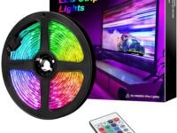 MIRADH 3M 10Ft Rgb Led Strip Lights,Ip65 Waterproof Colored Usb Tv Backlight With Remote,16 Color Changing 180 5050 Leds Lighting For Hdtv,Multicolor,3 meters