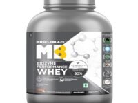 MuscleBlaze Biozyme Performance Whey Protein Powder, Chocolate Hazelnut (2kg / 4.4lbs) | 25g Protein Per Scoop | Clinically Tested 50% Higher Protein Absorption