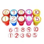 Number Stamps for Kids - 10 Pcs Learning Stamps with Numbers 1 to 10, Art & Craft for School Supplies Toys for Kids, Boys, Girls, Craft Stamper for Kids
