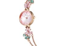 ORSGA Fleur Bracelet Watch for Women Dial Flower Chain Watches Analog Ladies Latest Stylish Diamond Wrist Gift Anniversary Birthday