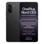 OnePlus Nord CE5 | Massive 7100mAh Battery | MediaTek Dimensity 8350 Apex | Powered by OnePlus AI | 8GB + 256GB | Black Infinity
