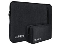 PHOTONIC 15 Inch to 15.6" Inches Laptop Case with Charger Pouch | Waterproof Laptop Sleeve/Cover | Laptop Cover Bag | Black