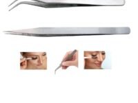 PagKis Stainless Steel Multipurpose Tweezer Set for False Eye Lashes, Eyelash Extensions, Nail Art - Manicure Tool