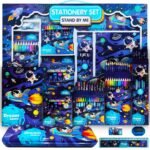 Party Propz Space Theme Stationery Set for Kids - 41Pcs, Stationary Kit for Boys & Girls Age 3-15 Years | Return Gifts for Birthday | School Supplies | Learning Gift for Kids