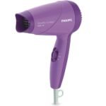 Philips India's No.1 Hair Styling Brand -Hair Dryer 1000W |Blow Dry for Men & Women | 2 Heat Settings| ThermoProtect tech |Travel-Friendly, Quick Dry, Frizz Control | For Indian Hair |HP8100/46 Purple