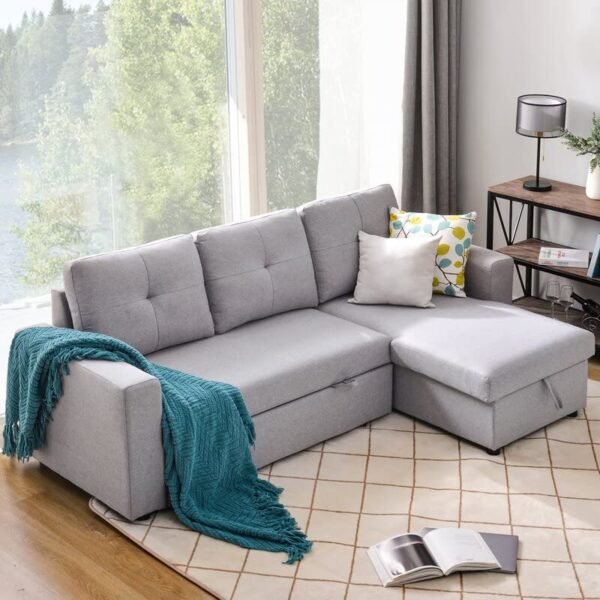 Phoenix Versatile Reversible Sofa Bed: Space-Saving Storage Included