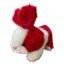 Plush Bunny Rabbit Soft Toy, Red and White, 17 cm x 22 cm x 14 cm