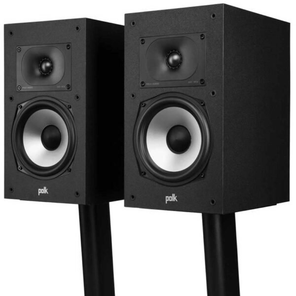 Polk Audio Monitor XT20 1" Terylene Tweeter & 6.5" Dynamically Balanced Woofer, Bookshelf Speaker (PAIR) Black