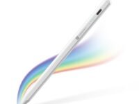 Portronics Glide Stylus Pencil for iPads Only, Angle Tilt Sensitivity, Palm Rejection, Attaches Magnetically, Battery LED Indicator, Type-C Charging, Only for iPads Released Between 2020 & 2024