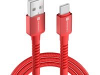 Portronics Konnect X 60W 6A USB-A to Type C Fast Charging Cable With WARP/DASH/VOOC/SuperVOOC/FLASH Charging Support, Compatible with OnePlus, Oppo, iPhone 15 & other Type C Smartphone & Devices(Red)