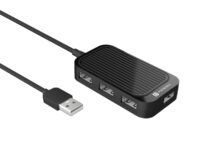 Portronics Mport 4D USB Hub Dock (4-in-1), Multiport USB Dock with Long Cable and up to 480 Mbps High Data Transfer Speed (Black)