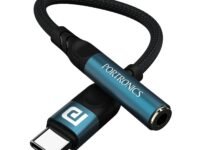 Portronics iKonnect C Pro Type C to 3.5 mm Audio Jack Connector with DAC Headphone Converter Adapter Compatible with iPhone 15 Pro Max/15 Pro/15 Plus, Galaxy S23/S22/S21/S208 & Other Type C Phones