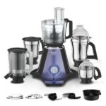 Preethi Zodiac Glitter Mixer Grinder+Food processor I 750 Watt I 2yr Guarantee & Lifelong Free Service I 5 Jars (3 Stainless steel Jars +1 Juicer Jar+1 Master Chef Plus Food processor Jar)-MG 264,