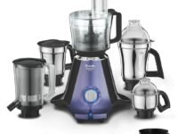 Preethi Zodiac Glitter Mixer Grinder+Food processor I 750 Watt I 2yr Guarantee & Lifelong Free Service I 5 Jars (3 Stainless steel Jars +1 Juicer Jar+1 Master Chef Plus Food processor Jar)-MG 264,