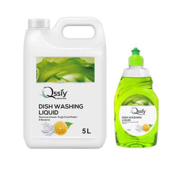 Qssiy Green Apple Dishwash Gel, 6L Can | Tough on Grease, Gentle Hands, Bulk Refill