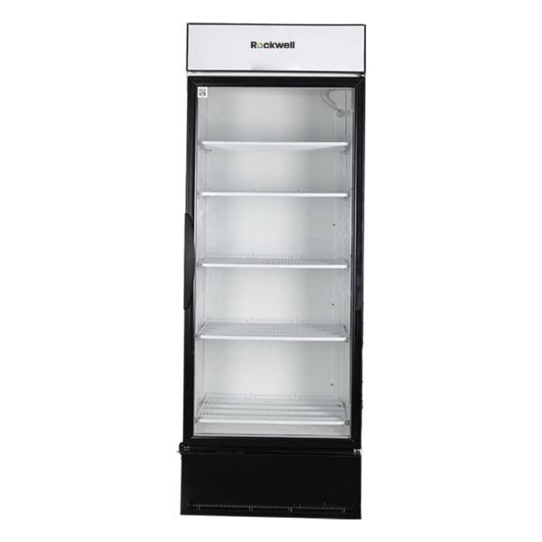 ROCKWELL RVC700B Single glass door Visi cooler, White, 4 Year Warranty (Internal LED, Heavy Duty, Dynamic cooling)