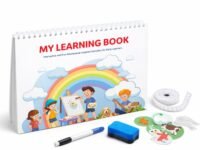 Rays of Ink Kids Montessori Busy Book 19 Activities (13 Velcro + 6 Wipe Off Activities) | Activity Book for Kids 2–5 Years | Early Learning Toy for Toddlers | Learning & Preschool Educational Gift | Reusable Velcro Activity Pages | Learning Gift for Kids