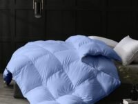 Razzai 500 GSM Winter Comforter Premium Collection Quilted microfiber Comforter (90" x 100" Inches/228cm x 254cm) - Double Bed Comforter|Sky Blue| TC - 400