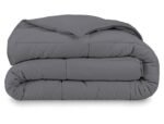 Razzai Down Alternative Soft Quilted 300 GSM All Weather Comforter (60" x 90" Inches/152cm x 228cm) - Single Bed Comforters|Dark Grey