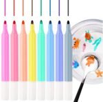 SUPER TOY 8 Pcs Magical Water Floating Ink Marker Pen for Kids, Magic Drawing Pen Tattoo Water Marker for Boys and Girls