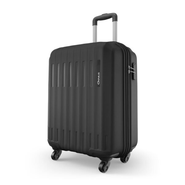 Safari Cabin Genius Alley 55cm Trolley Bag Hard Case Polypropylene, 4 Spinner Wheels, 360 Degree Wheeling Carry on Luggage, Travel Bag, Suitcase for Travel, Trolley Bags for Travel, Black