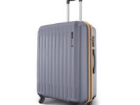 Safari Genius Alley 66cm Medium Check-in Trolley Bag Hard Case Polypropylene, 4 Spinner Wheels, 360 Degree Wheeling Luggage, Travel Bag, Suitcase for Travel, Trolley Bags for Travel, Flintstone