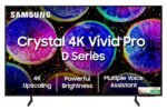 Samsung 108 cm (43 inches) D Series Brighter Crystal 4K Vivid Pro Ultra HD Smart LED TV UA43DUE77AKLXL (Black)
